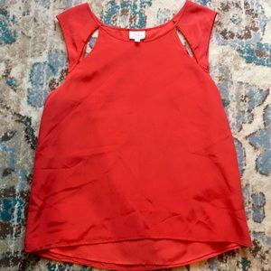 Parker Cutout Neckline Silk Blouse